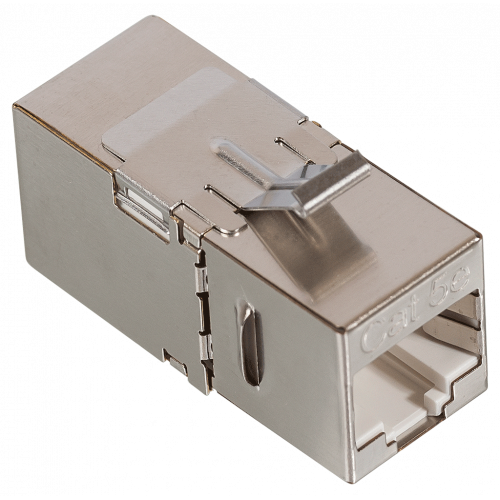 Повторитель портов RJ-45, экранированный, 90 градусов, кат.5E, формата Keystone